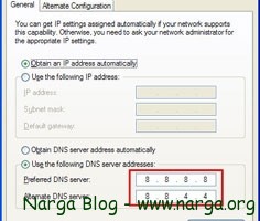 Use the following DNS server addresses