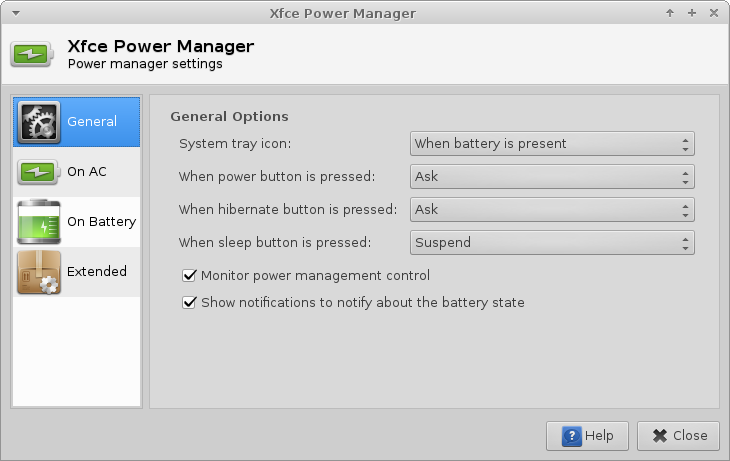 Khắc phục lỗi bấm nút nguồn hệ thống tự động tắt trên XFCE 4.10