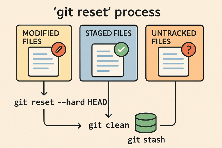 Quay lại trạng thái trước của Git Repository