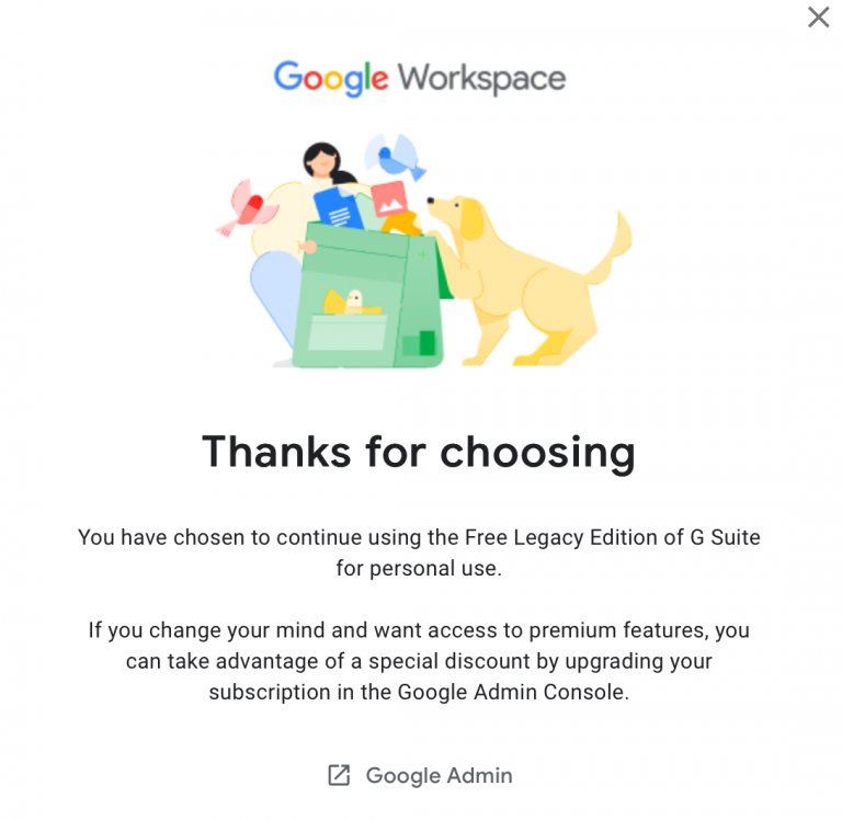 Hướng dẫn duy trì G Suite Legacy miễn phí